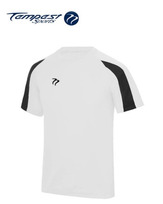 Tempest Lightweight White Black Mens Training Shirt